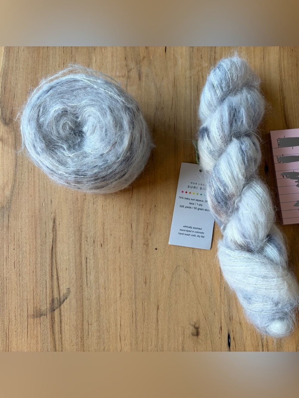 Hue Loco Suri Silk Lace Yarn Cake + Skein - The New Yorker